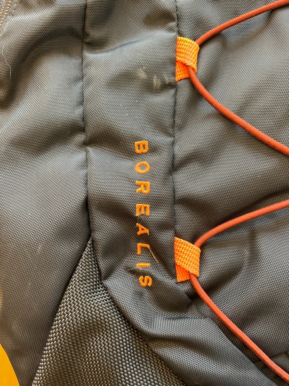 The North Face Borealis Backpack Black Gray Orange Laptop Bag - Picture 3 of 12